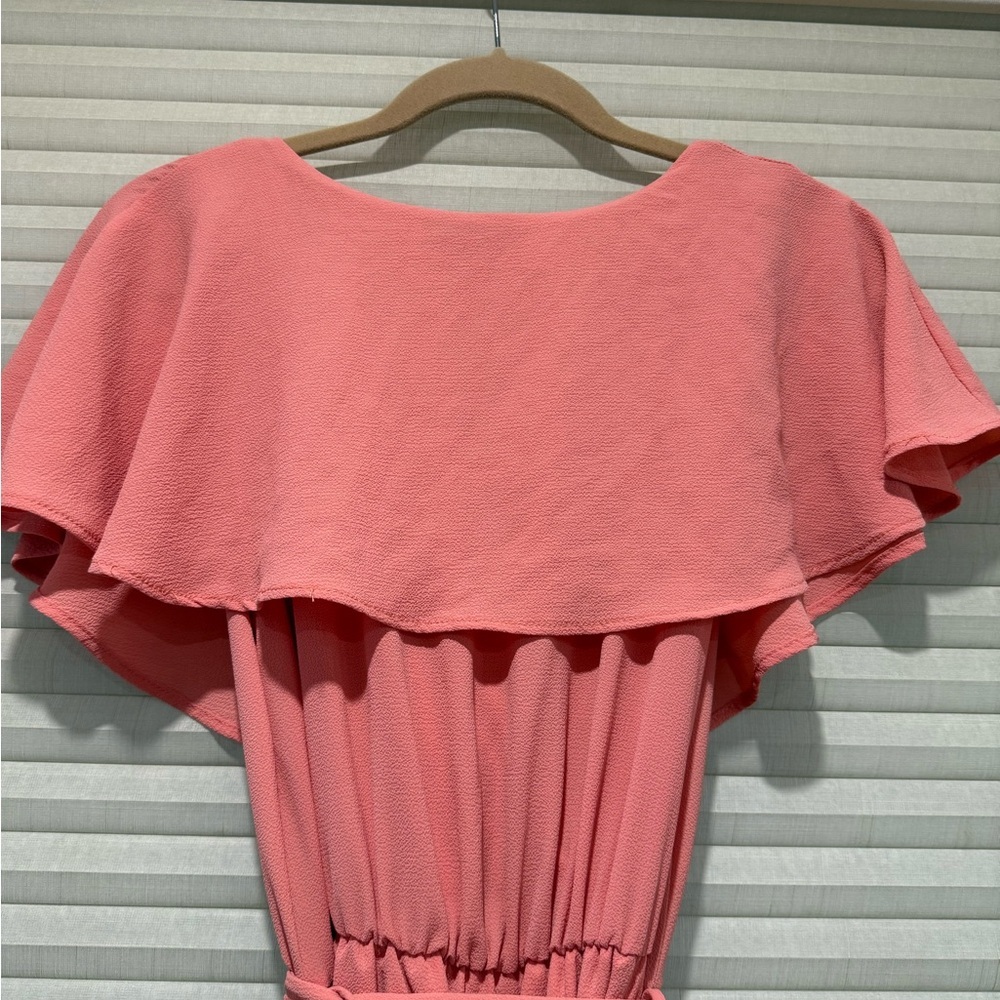 Vici Coral Wrap Maxi Dress with Tie Waist - Picture 5 of 6